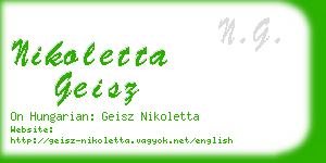 nikoletta geisz business card